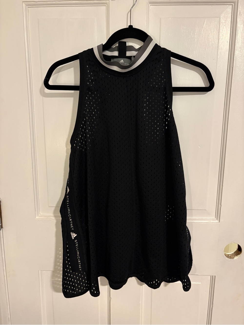 Adidas by Stella McCartney Black Mesh Training Tank Top size Large